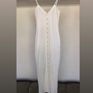 Oh Polly Push Your Buttons Ribbed Maxi Dress